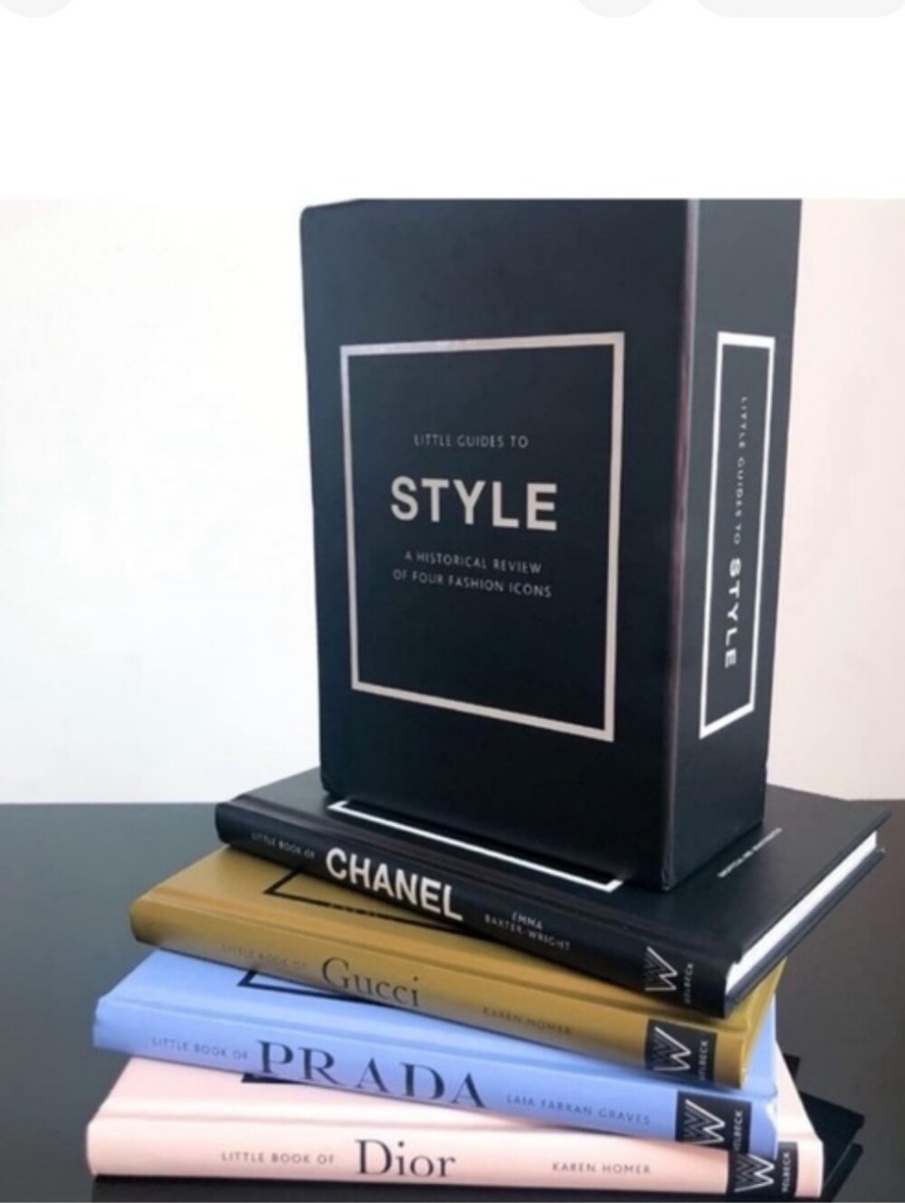 "Little Guides To STYLE" Decorative Book Set - Black with Pastel Spines